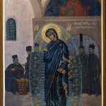 Светлописани лик Пресвете Богородице у манастиру Светог Пантелејмона на Светој Гори