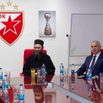 Игуман Хиландара у посети ФК Црвена звезда