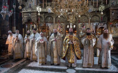 Новоизабрани викарни Епископ новобрдски Иларион у Хиландару