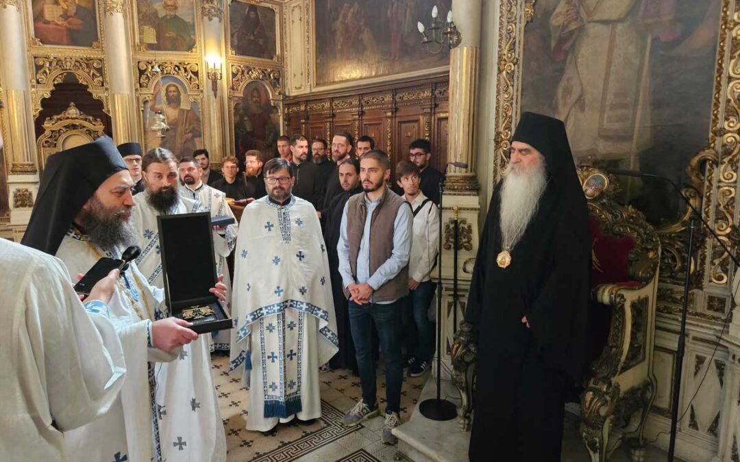 Игуман Методије у посети Епископу бачком г. Иринеју